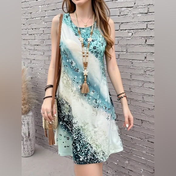 Dresses & Skirts - FREE! With $15 purchase NEW! Floral Print Pattern Tank Top Keep You Cool In Summ